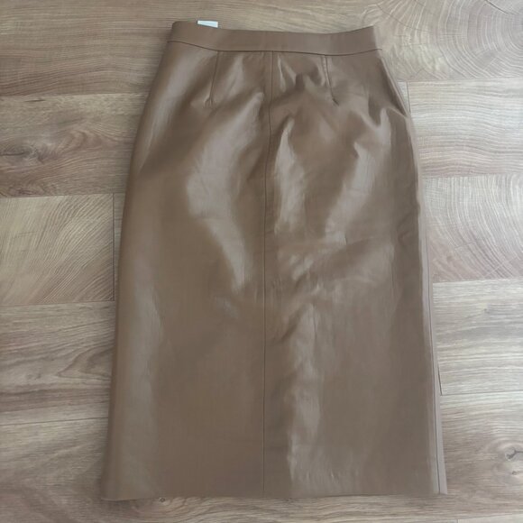 Aritzia Leather Midi Pencil Skirt - Picture 5 of 8